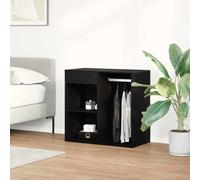 Cabinet Cosmétique En Chêne Noir Vidaxl 80x40x75 Cm En Bois D'ingénierie Noir
