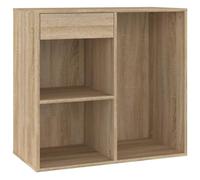 Armoire cosmétique en chêne Sonoma 80 x 40 x 75 cm avec tiroirs et compartiments pour salon, chambre à coucher, couloir, rangement compact et système de rangement peu encombrant