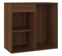 Armoire cosmétique, marron, aspect chêne, 80 x 40 x 75 cm, meuble de salon, espace de rangement pour vêtements et accessoires, design moderne pour salon et chambre à coucher