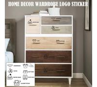 Armoire Créative Logos Autocollant Pour Chambre Décor À La Maison Stickers Muraux Garde-Robe De Vêtements De Logo Autocollant Bricolage Directives D'entreposage