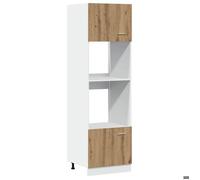 Armoire cuisine/Armoire à micro-ondes - VIDAXL - chêne artisanal - 60x57x207 cm CC2586195