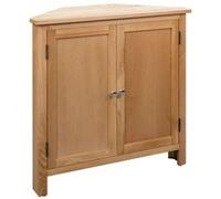 Vidaxl Armoire D'angle 80x33,5x78 Cm Bois De Chêne Massif Multicolore
