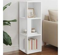 Armoire d'Angle Étagère Rangement Salle de Séjour Blanc Bois d'Ingénierie vidaX