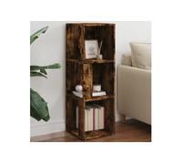 Vidaxl Armoire D'angle Chêne Fumé 33x33x100 Cm Bois D'ingénierie Marron