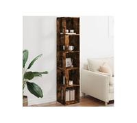 vidaXL Armoire d'angle Chêne fumé 33x33x164,5 cm Bois d'ingénierie 816026