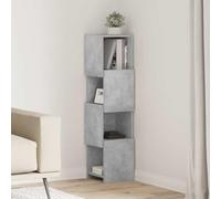 Armoire d Angle chêne Sonoma 25,5 x 25 x 102 cm, 4 niches(25x25,5x102cm,Gris Béton)