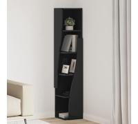 Armoire d Angle chêne Sonoma 25,5 x 25 x 102 cm, 4 niches(27,5x27x140cm,Noir)