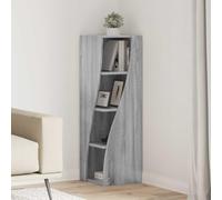 Armoire d Angle chêne Sonoma 25,5 x 25 x 102 cm, 4 niches(32x32x102cm,Gris Sonoma)