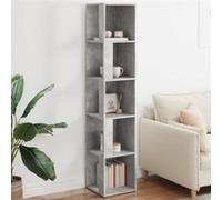 Vidaxl Armoire D'angle Gris Béton 33x33x164,5 Cm Aggloméré Gris
