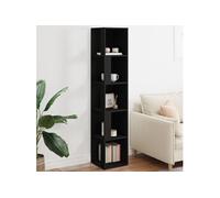 Armoire d angle Noir 33x33x164,5 cm Bois d ingénierie