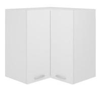 Armoire d angle suspendue Blanc 57x57x60 cm Bois Blanc G