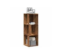 Armoire d angle vieux bois 33x33x100 cm bois d ingénierie Marron G