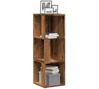 Armoire d angle vieux bois 33x33x100 cm bois d ingénierie Marron G