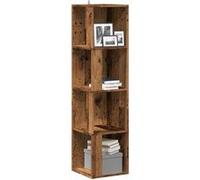 vidaXL Armoire d'angle Vieux bois 33x33x132 cm Bois d'ingénierie Marron