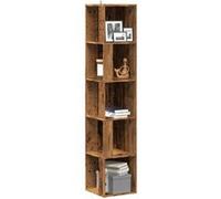 vidaXL Armoire d'angle Vieux Bois 33x33x165 cm Bois d'ingénierie