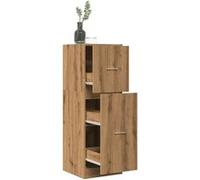 vidaXL Armoire d'apothicaire artisanal en chêne, coffre à tiroirs, bois d'ingénierie