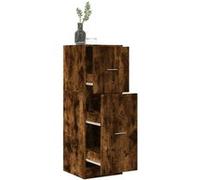 Armoire d apothicaire chêne fumé 40x41x118 cm bois d ingénierie Chêne fumé G