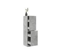 vidaXL Armoire d'apothicaire Gris béton 40x41x144,5 cm Bois ingénierie Coffre à tiroirs
