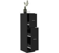 vidaXL Armoire d'apothicaire en bois d'ingénierie Noir 30x41x118 cm