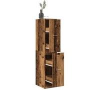 Armoire d apothicaire vieux bois 30x41x144,5 cm bois ingénierie Marron G