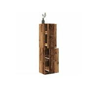 Armoire d apothicaire vieux bois 40x41x174,5 cm bois ingénierie Marron G