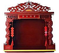 Armoire d’autel de Bouddha, Table d’autel de méditation en Bois Massif | Avec plaque de traction rétractable, for chambre à coucher, bureau, décor chinois