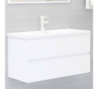 Armoire d'Evier avec Lavabo Intégré Salle de Bain Bois d'Ingénierie vidaXL