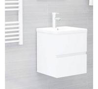 vidaXL Armoire d'évier Blanc 41x38,5x45 cm Bois d'ingénierie