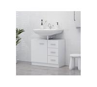 Armoire d évier Blanc 63x30x54 cm Bois d ingénierie