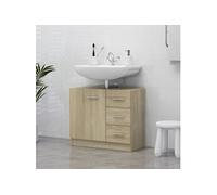 vidaXL Armoire d'évier Chêne Sonoma 63x30x54 cm Bois d'ingénierie