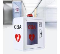 Armoire DAE Armoire AED, Armoire De Rangement Murale For Défibrillateur AED De Premiers Secours, Plaque D'acier En Métal Avec Alarme Et Lumière,