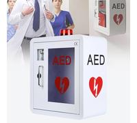 Armoire DAE Armoire De Défibrillateur AED, Armoire De Rangement Murale De Premiers Secours, Plaque D'acier En Métal Avec t Verrouillage À Pression