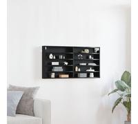 Armoire d'affichage murale vidaXL en bois d'ingénierie chêne noir