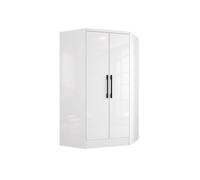 Vente-unique - Armoire d'angle 2 Portes - L101 cm - Blanc - AURALI