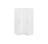 Armoire d'angle 2 portes - L115 cm - Blanc - LIZANDRO