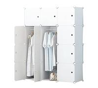 Armoire d'angle à suspendre avec armoire d'angle, installation facile, design anti-poussière - Combinaison sans danger pour chambre à coucher et dortoir (12 portes B)