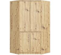 Armoire d'angle AKORD S100 Chêne Artisan 100 cm 4 portes façade Chêne Artisan 6 étagères 100x50x180 cm