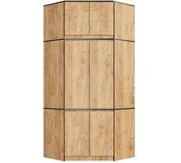 Armoire d'angle avec surmeuble AKORD S100 Chêne Craft 100 cm 6 portes 100x50x235 cm