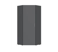 Armoire d'angle, meuble de rangement coloris Graphite - longueur 80 x hauteur 185 x profondeur 80 cm -PEGANE- Gris