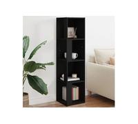 Vidaxl Armoire D'angle Noir 33x33x132 Cm Bois D'ingénierie Noir