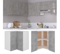 Armoire d'angle suspendue, Meuble haut cuisine Gris béton Bois d’ingénierie 3410528 FrenchDays