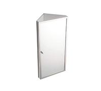 Armoire d'angle triangulaire en acier inoxydable pour salle de bain - 30 x 60 x 20,8 cm - Rangement mural multifonction pour cuisine et médicaments