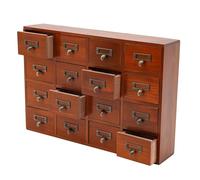 Armoire d'apothicaire avec 9 tiroirs, organiseur de bureau en bois, boîte de rangement rustique pour herbes aromatiques, solution de rangement traditionnelle pour la maison et le bureau