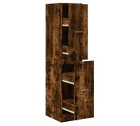 Armoire d'apothicaire chêne fumé 30x41x144,5 cm bois ingénierie -BK855173 (PLA)