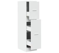 Armoire d'apothicaire - mango - Armoire haute - blanc 30x41x118 cm bois d'ingénierie M1310