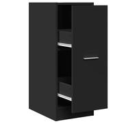 Armoire d'apothicaire - mango - Armoire haute - noir 30x41x77,5 cm bois d'ingénierie M1324