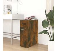 vidaXL Armoire d'apothicaire en bois d'ingénierie chêne fumé 20 x 45,5 x 60 cm