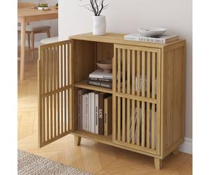 Armoire d'appoint Sirgerg 77 x 72 x 33 cm bambou naturel