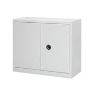 Armoire d'atelier monobloc H 100 x L 100 x P 53 cm corps gris - portes grises