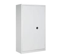 Armoire d'atelier monobloc H 198 x L 120 x P 53 cm corps gris - portes grises